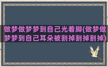 做梦做梦梦到自己光着脚(做梦做梦梦到自己耳朵被割掉割掉割掉)