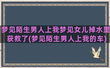 梦见陌生男人上我梦见女儿掉水里获救了(梦见陌生男人上我的车)